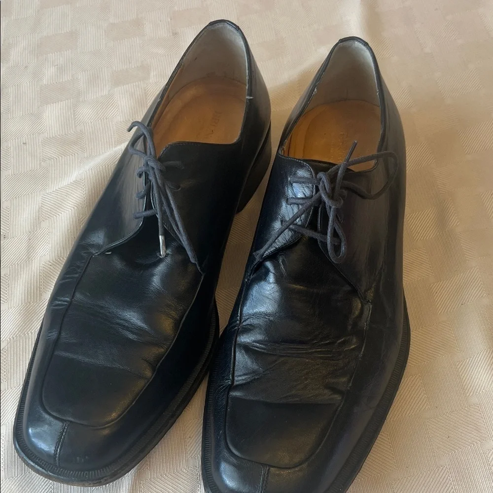 BRUNO MAGLI Elegant Black Leather Men's Oxfords size 12
